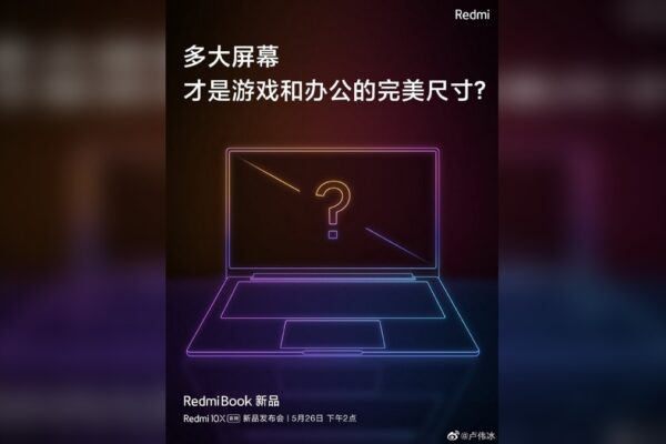 Along with Redmi 10X phone, three RedmiBook laptops will also be launched on May 26.