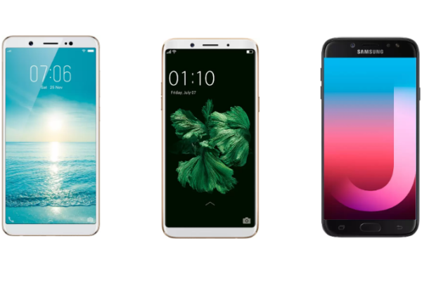 Price in India, Specifications, Features Compared, Vivo V7 Vs Oppo F5 Vs Samsung Galaxy J7 Pro